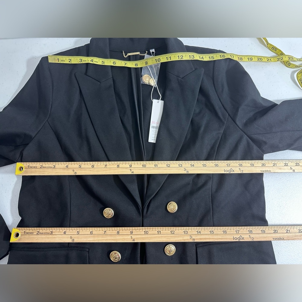 NWT Chicos Women’s Black Ponte Blazer Jacket  Career Size 2/US 12 - Picture 9 of 11